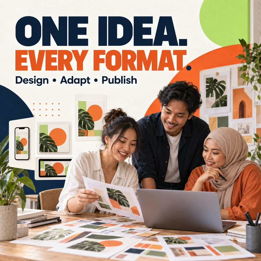 One idea, every format — a design made in class