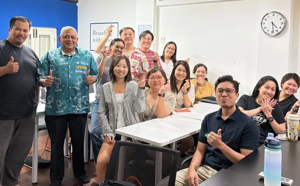 Learners and trainers at a Lionmark AI content creation class